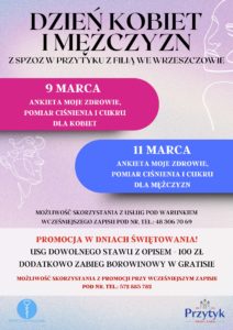 Read more about the article DZIEŃ KOBIET I DZIEŃ MĘŻCZYZNY W OŚRODKU ZDROWIA W PRZYTYKU